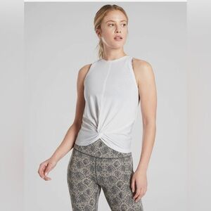 Athleta White Essence Twist Tank Top_SZ XS NWOT